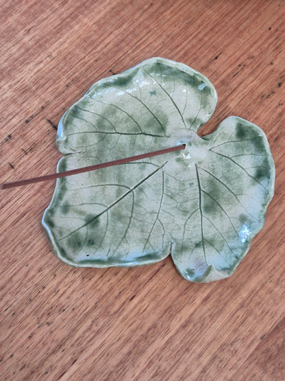 Ceramic Leaf Incense Holder